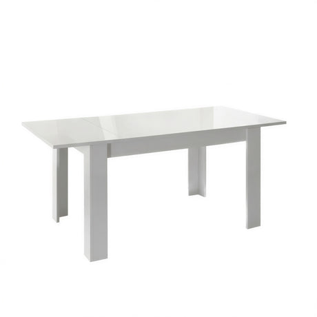 Ashley 137x90cm Extending Dining Table- White Gloss - FurniComp