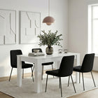 Ashley 137x90cm Extending Dining Table- White Gloss - FurniComp