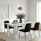 Ashley 137x90cm Extending Dining Table- White Gloss - FurniComp