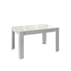 Ashley 137x90cm Extending Dining Table- White Gloss - FurniComp