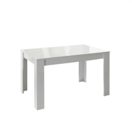 Ashley 137x90cm Extending Dining Table- White Gloss - FurniComp