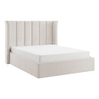 Zaneta Natural Velvet Storage Bed Frame