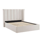Zaneta Natural Velvet Storage Bed Frame