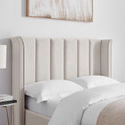 Zaneta Natural Velvet Storage Bed Frame