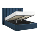 Zaneta Navy Blue Velvet Storage Bed Frame