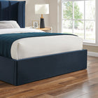 Zaneta Navy Blue Velvet Storage Bed Frame