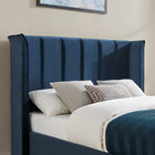 Zaneta Navy Blue Velvet Storage Bed Frame