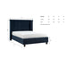 Zaneta Navy Blue Velvet Bed Frame - FurniComp