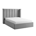 Zaneta Silver Velvet Storage Bed Frame
