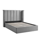 Zaneta Silver Velvet Storage Bed Frame