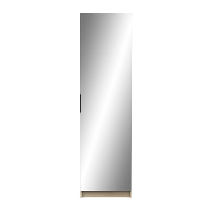 Reflex Royal Oak Tall Mirrored Shoe Cabinet - FurniComp