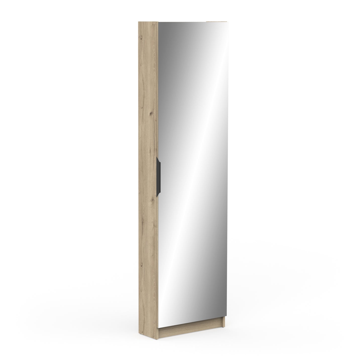 Reflex Royal Oak Tall Mirrored Shoe Cabinet - FurniComp