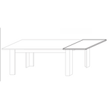 Milano 137cm White Gloss Extending Dining Table - FurniComp