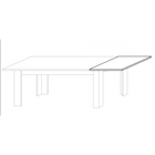 Lyon 137cm Grey Gloss Extending Dining Table - FurniComp
