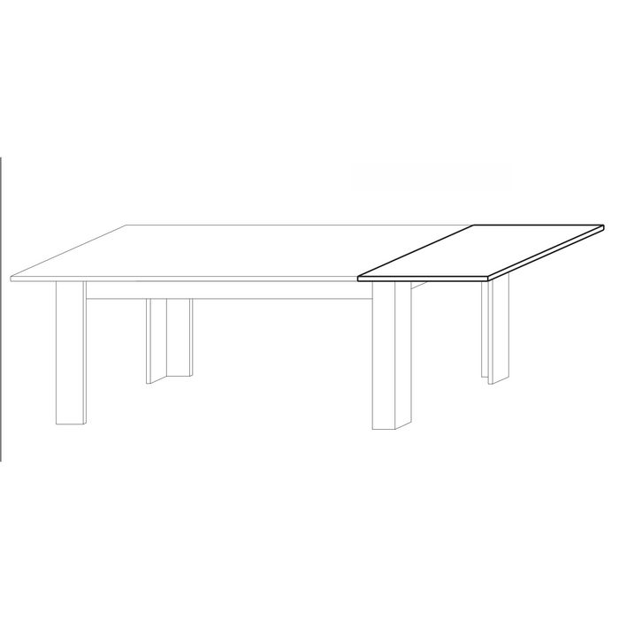 Lyon 137cm Grey Gloss Extending Dining Table - FurniComp