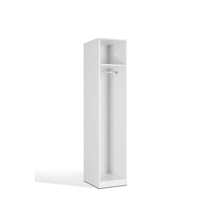 Zoe 1 Door White Mirrored Wardrobe - FurniComp