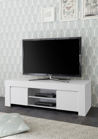 Roma Matt White 2 Door TV Unit - FurniComp