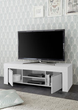 Roma Matt White 2 Door TV Unit - FurniComp