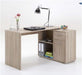 Turin Oak Flexible Corner Computer Desk Study Table Home Office Furniture - FurniComp