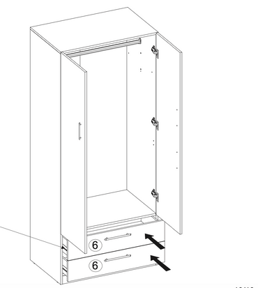 Aria Oak 2 Door 2 Drawer Wardrobe - FurniComp