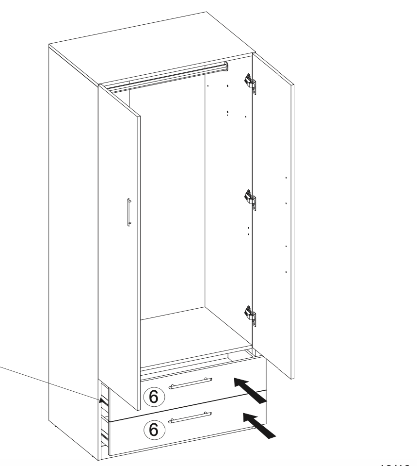 Olivia 2 Door 2 Drawer White Wardrobe - FurniComp