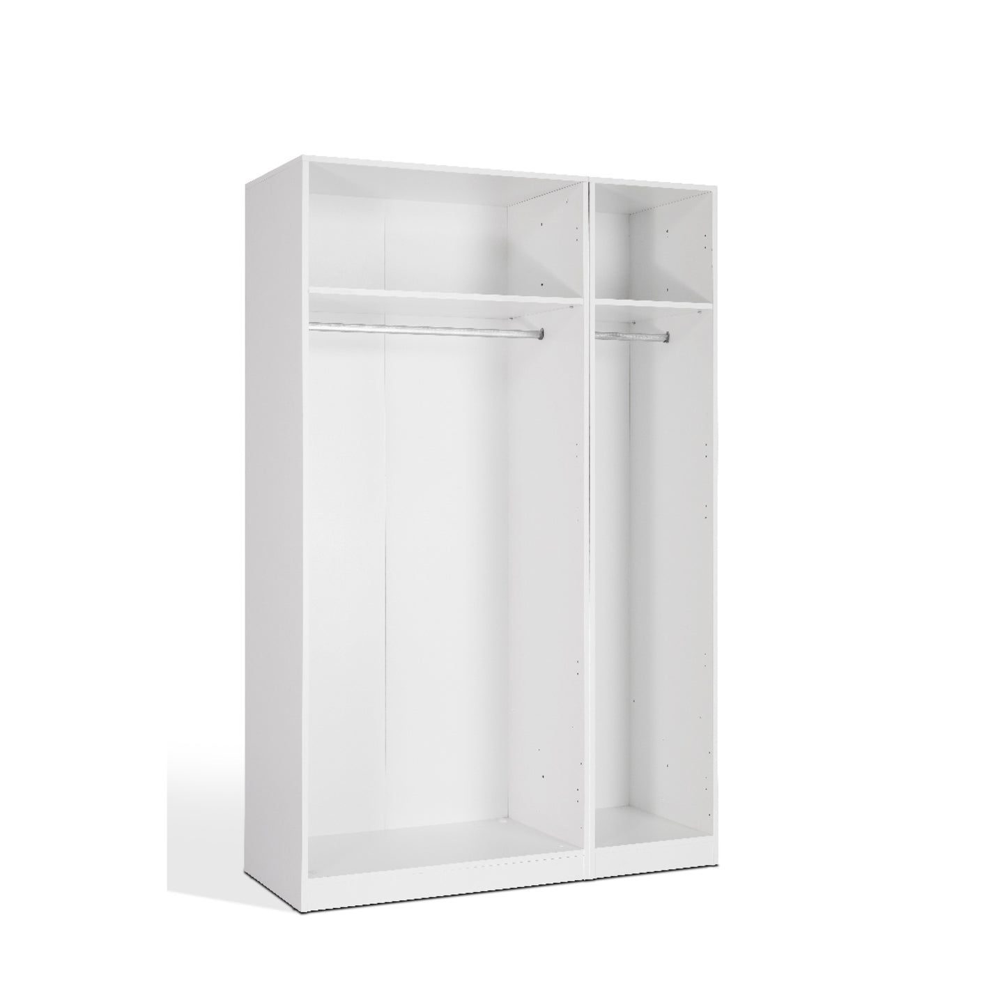 Zoe White Mirrored 3 Door Wardrobe - FurniComp