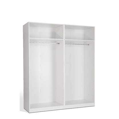 Zoe White Mirrored 4 Door Wardrobe - FurniComp