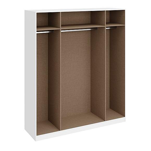 Denver 4 Door White Panelled Wardrobe - FurniComp