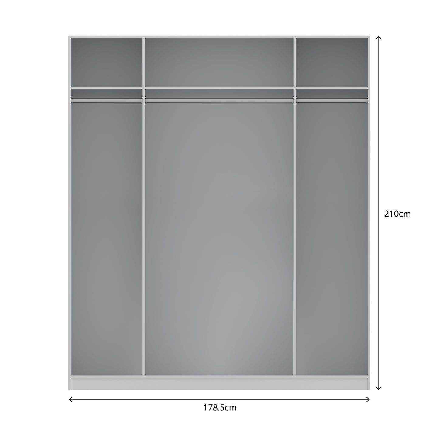 Joy 4 Door High Gloss White Wardrobe - FurniComp