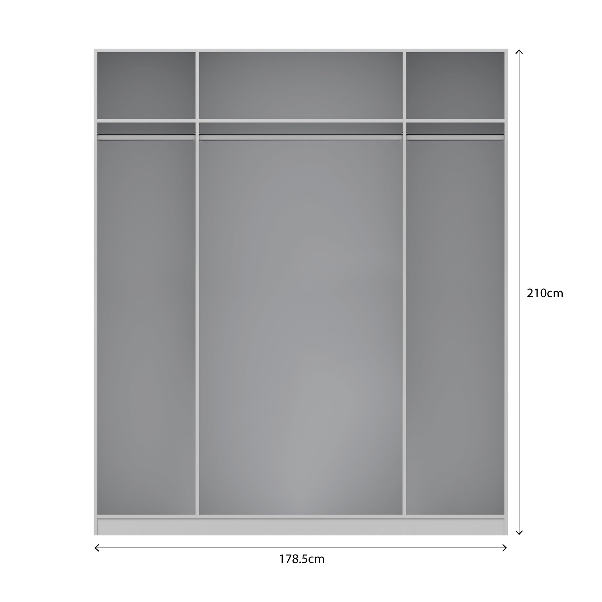 Joy 4 Door High Gloss White Wardrobe - FurniComp