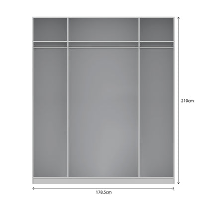 Joy 4 Door High Gloss White Wardrobe - FurniComp