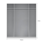 Denver 4 Door White Mirrored Panelled Wardrobe - FurniComp