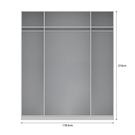 Denver 4 Door White Panelled Wardrobe - FurniComp