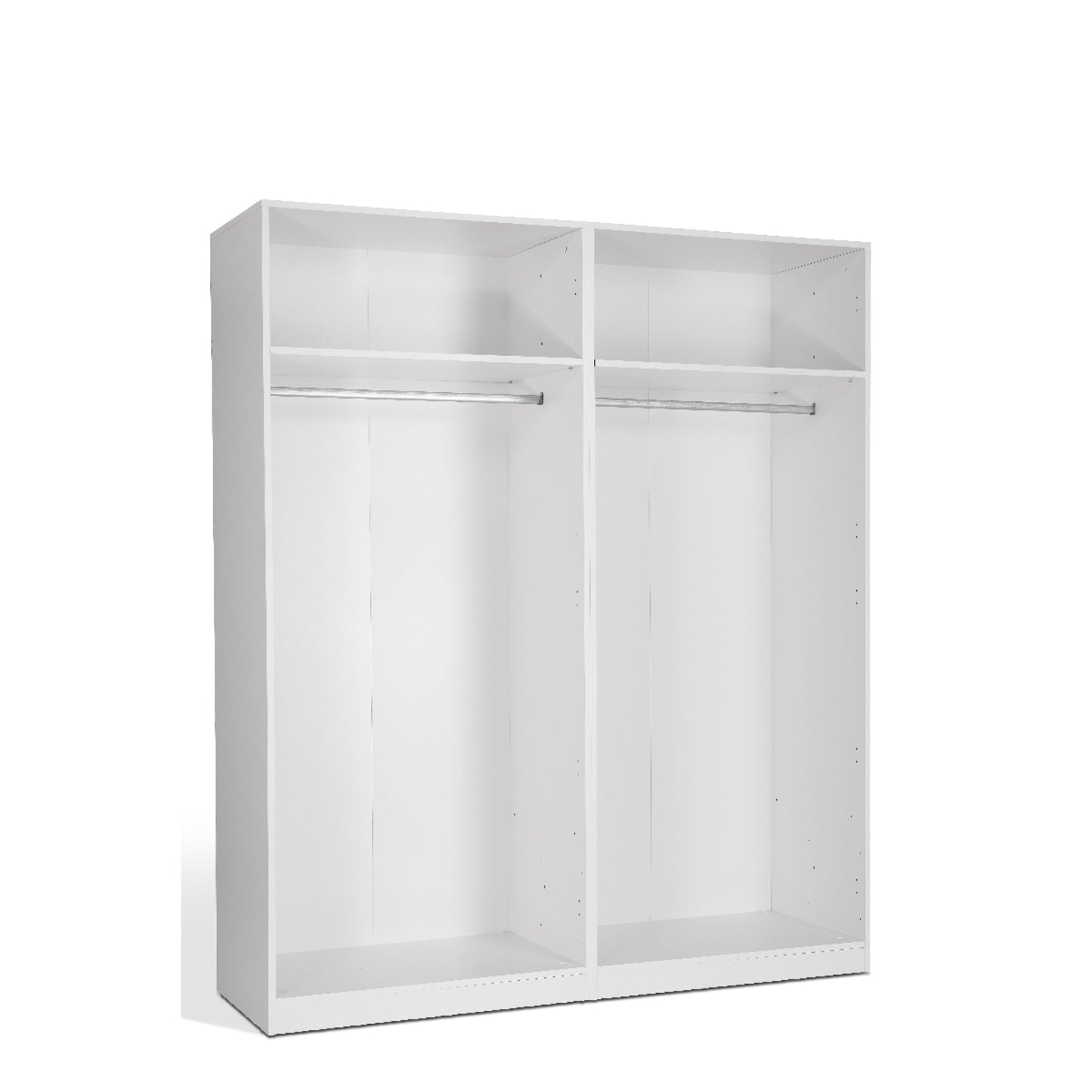 Lily High Gloss White 4 Door Mirrored Wardrobe - FurniComp
