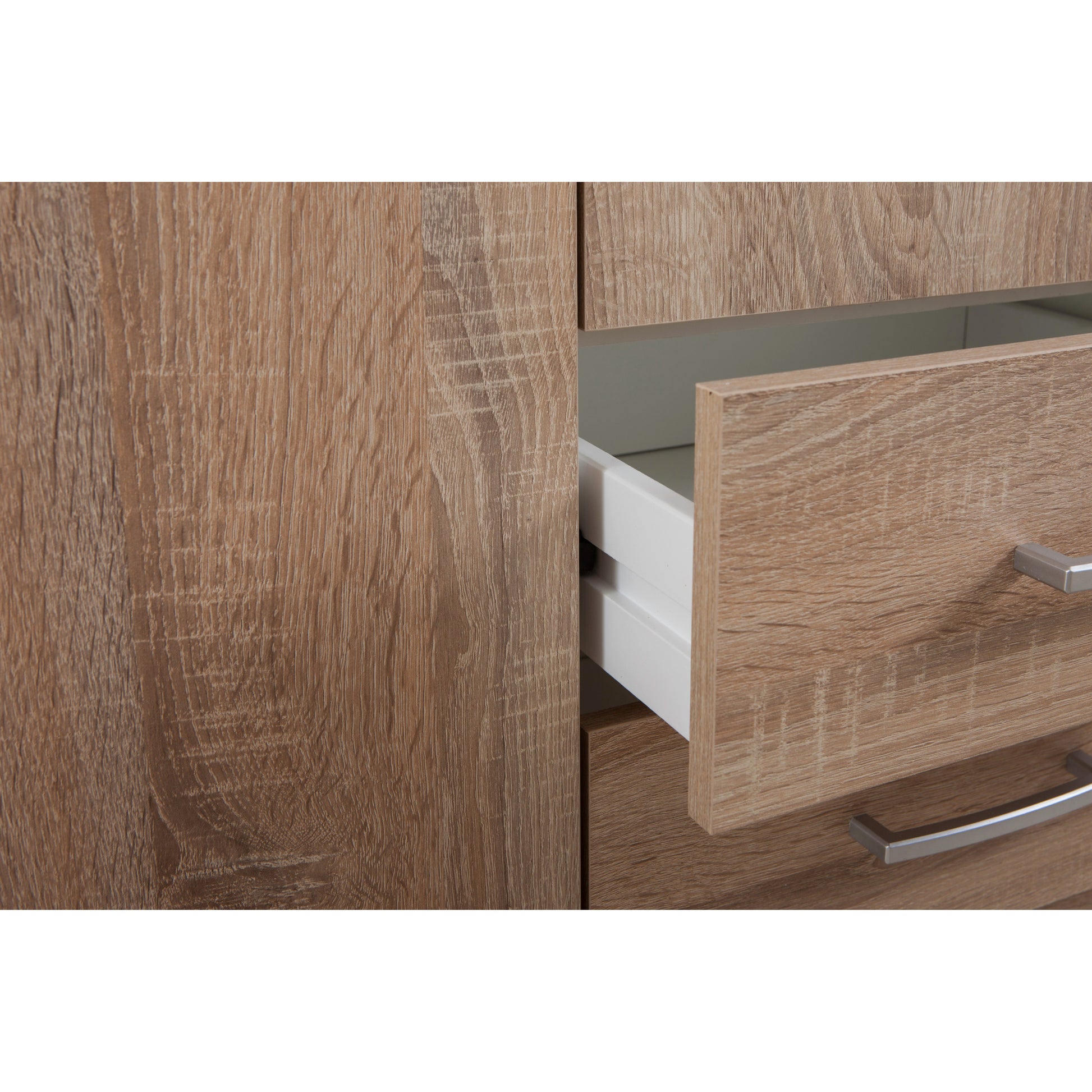 Capri Oak 2 Door 2 Drawer Wardrobe - FurniComp