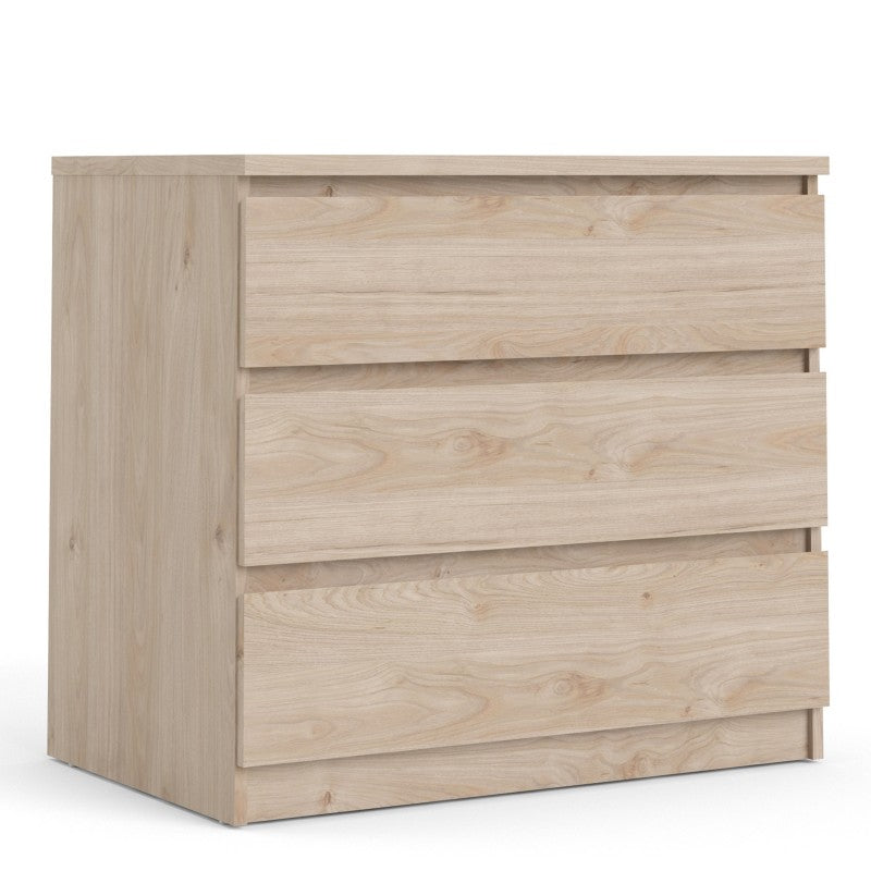 Alaska 3 Drawer Jackson Hickory Oak Chest of Drawer - FurniComp