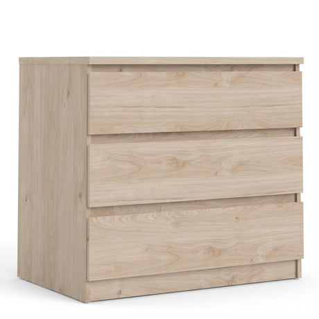 Alaska 3 Drawer Jackson Hickory Oak Chest of Drawer - FurniComp