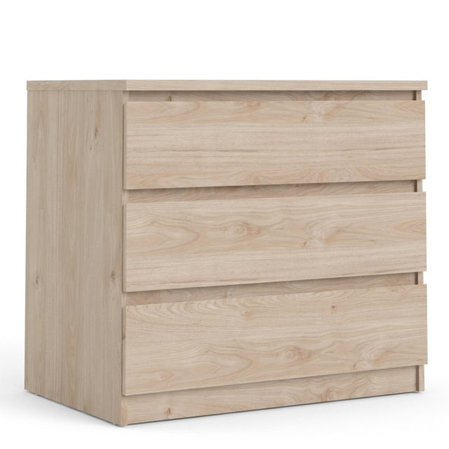 Alaska 3 Drawer Jackson Hickory Oak Chest of Drawer - FurniComp