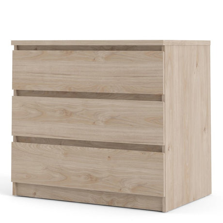 Alaska 3 Drawer Jackson Hickory Oak Chest of Drawer - FurniComp