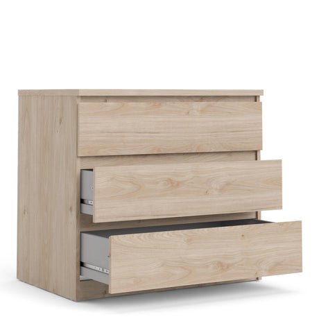 Alaska 3 Drawer Jackson Hickory Oak Chest of Drawer - FurniComp