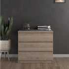 Alaska 3 Drawer Jackson Hickory Oak Chest of Drawer - FurniComp
