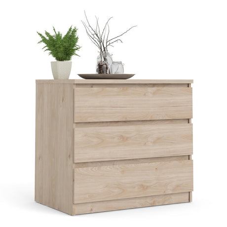 Alaska 3 Drawer Jackson Hickory Oak Chest of Drawer - FurniComp