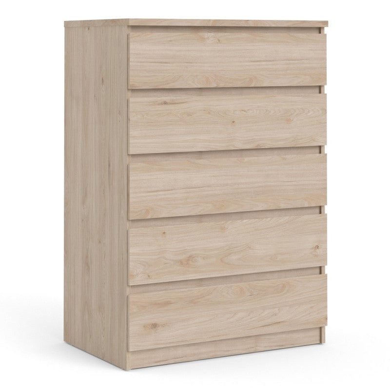 Alaska 5 Drawer Jackson Hickory Oak Chest of Drawer - FurniComp