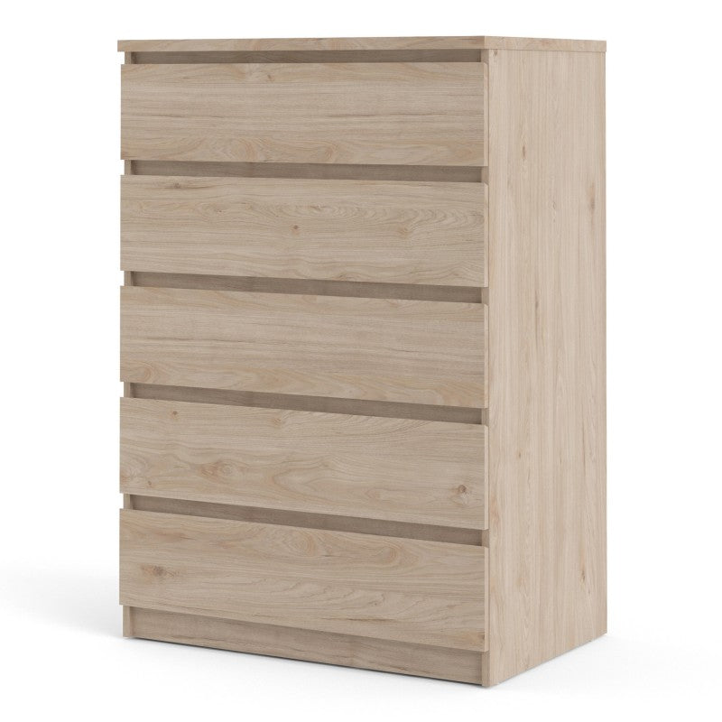 Alaska 5 Drawer Jackson Hickory Oak Chest of Drawer - FurniComp