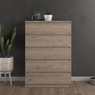 Alaska 5 Drawer Jackson Hickory Oak Chest of Drawer - FurniComp