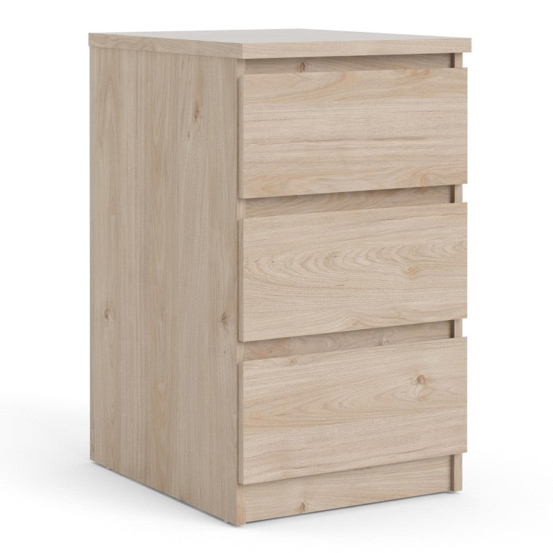 Alaska Jackson Hickory Oak 3 Drawer Bedside - FurniComp