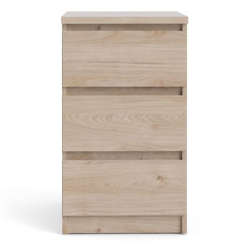 Alaska Jackson Hickory Oak 3 Drawer Bedside - FurniComp