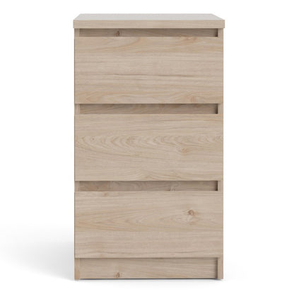 Alaska Jackson Hickory Oak 3 Drawer Bedside - FurniComp