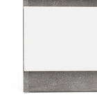 Alaska White Gloss and Concrete Grey 3 Drawer Bedside - FurniComp