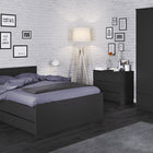 Alaska 3 Drawers Matt Black Chest of Drawer - FurniComp